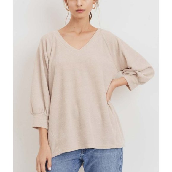 (NWT) - Balloon Puff Sleeve Chenille Sweater - Picture 7 of 8